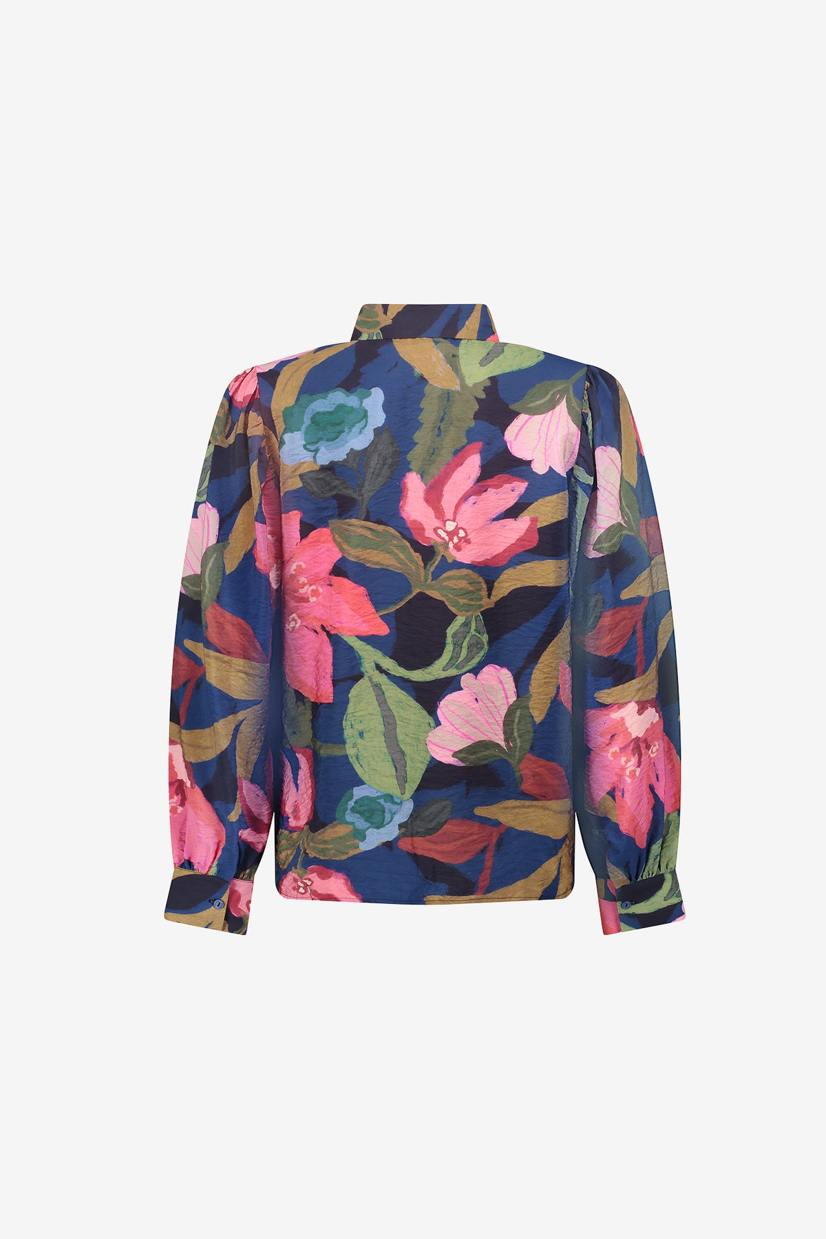 Geisha Damen Farbenfrohe Bluse mit Blumenprint und voluminösen Ärmeln