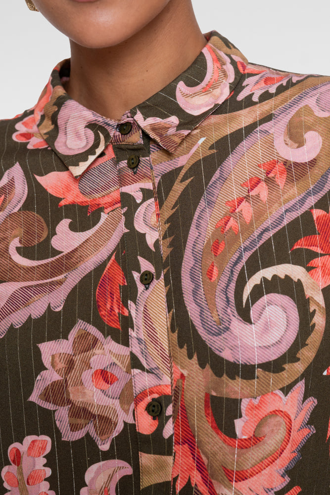 Geisha Damen Bluse mit Paisleyprint und dezentem Lurexdetail