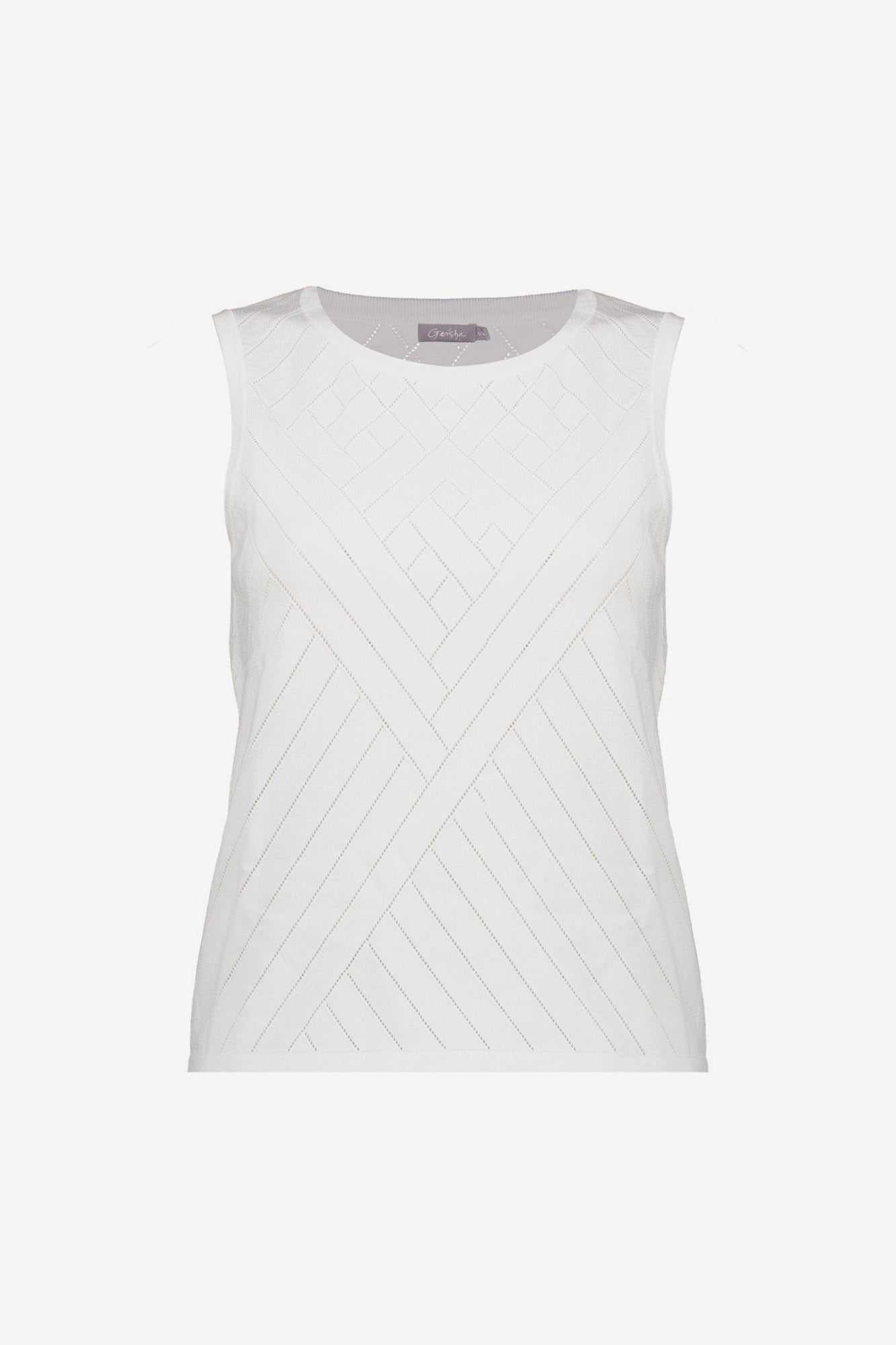 Geisha Stricktop mit Ajour-Rautenmuster