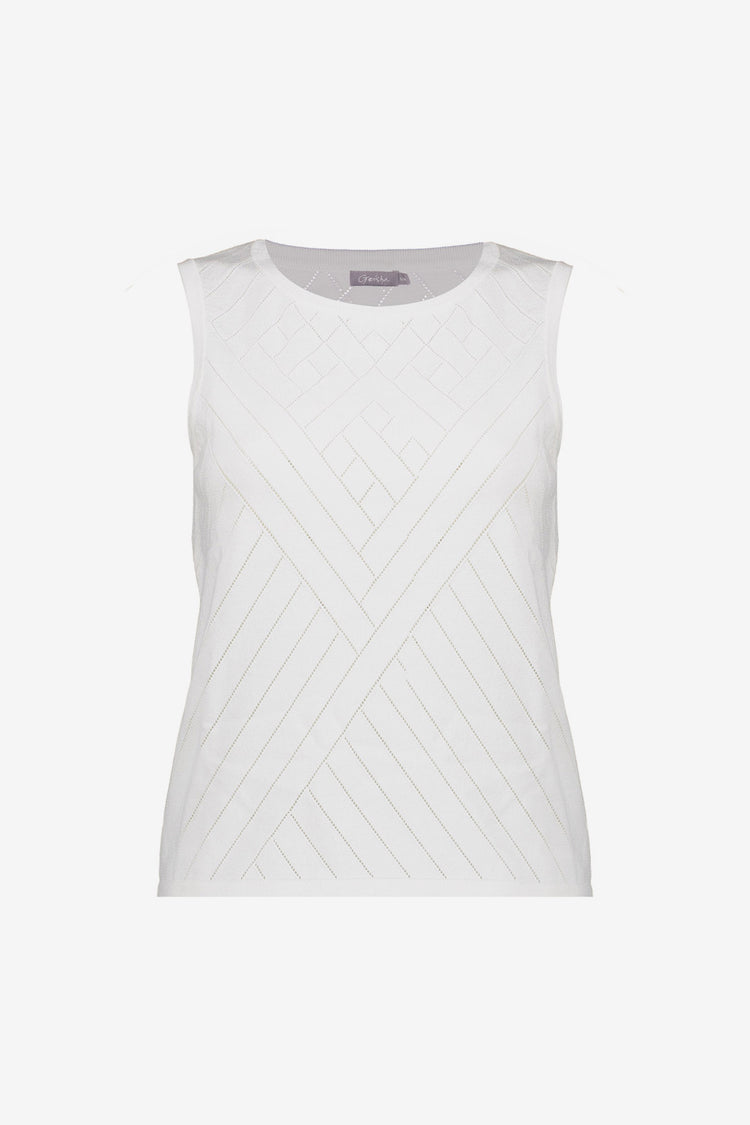 Geisha Stricktop mit Ajour-Rautenmuster