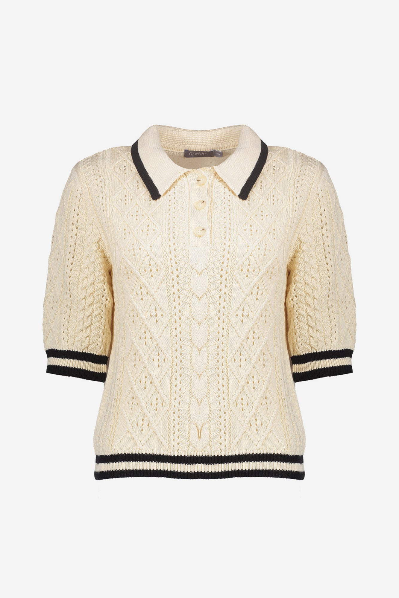 Geisha Ajour-Polo-Pullover
