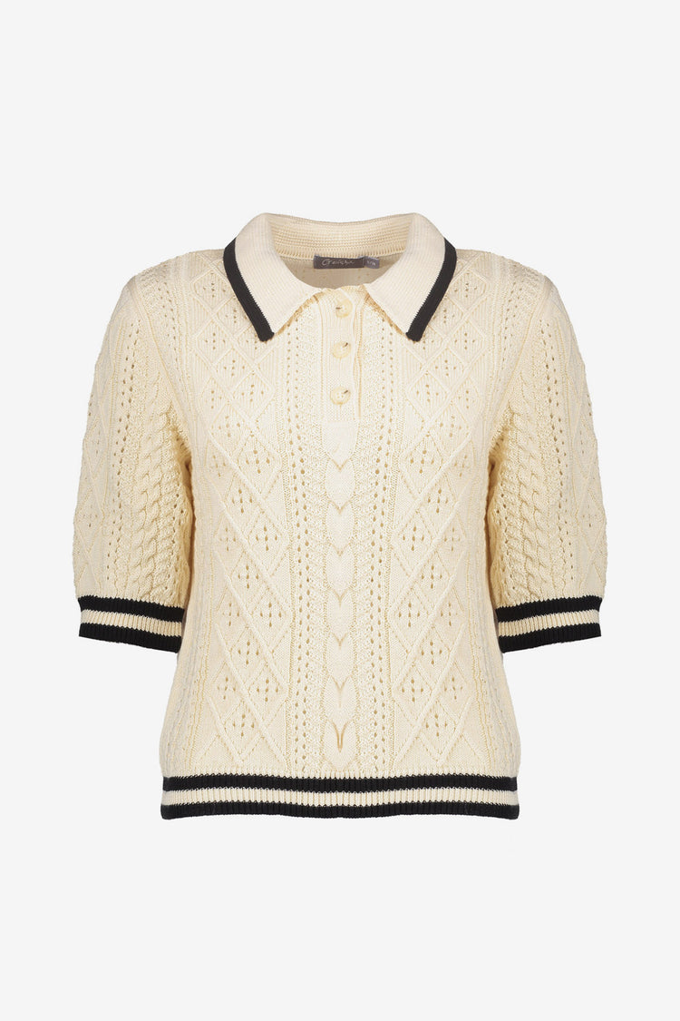 Geisha Ajour-Polo-Pullover