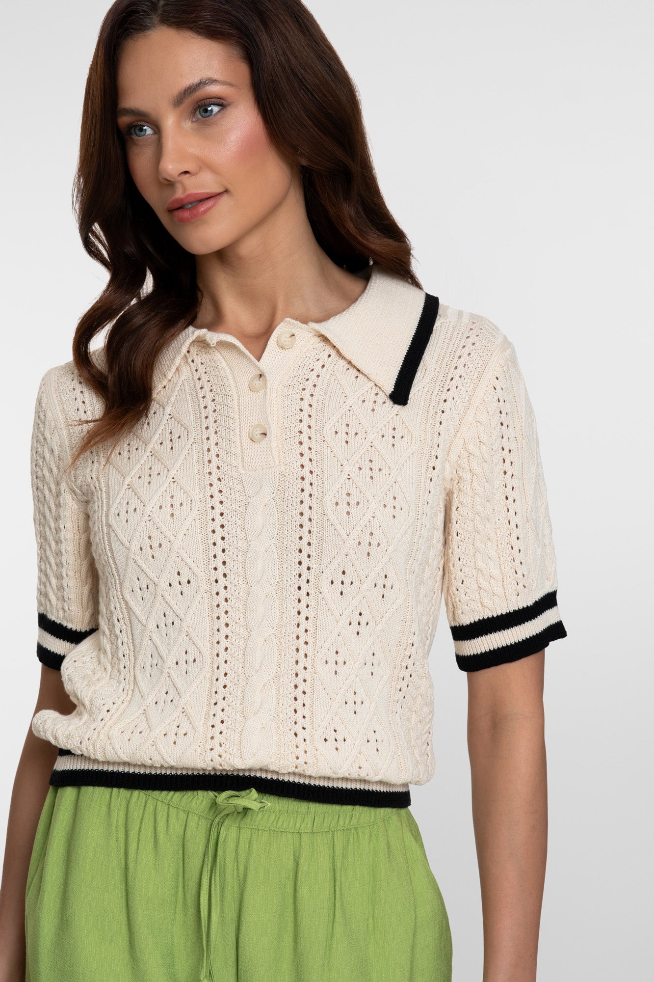 Geisha Ajour-Polo-Pullover