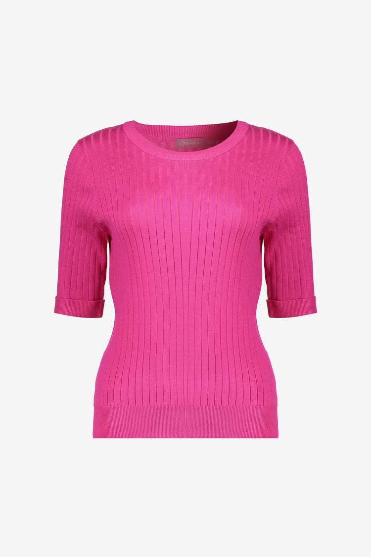 Geisha Basic Pullover in Fuchsia