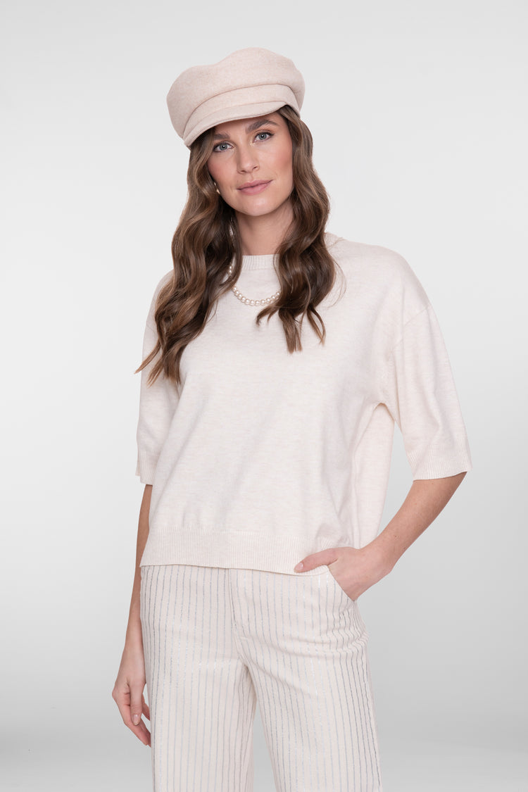 Geisha Locker fallender beiger Pullover