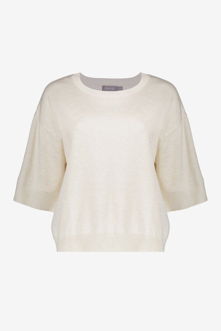 Geisha Locker fallender beiger Pullover