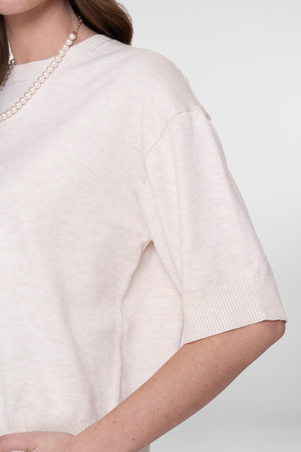 Geisha Locker fallender beiger Pullover