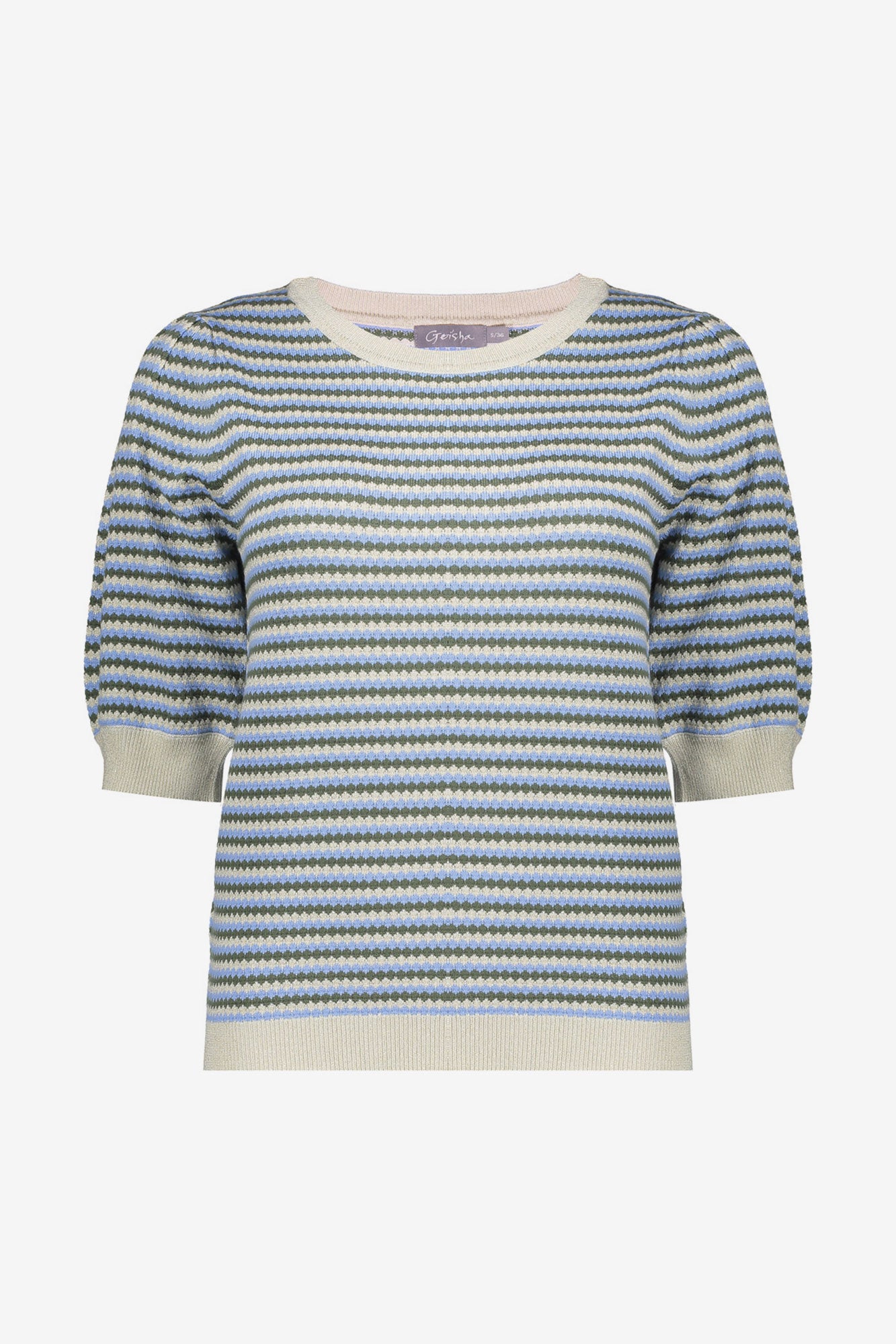 Geisha Stricktop mit Streifen und Lurex