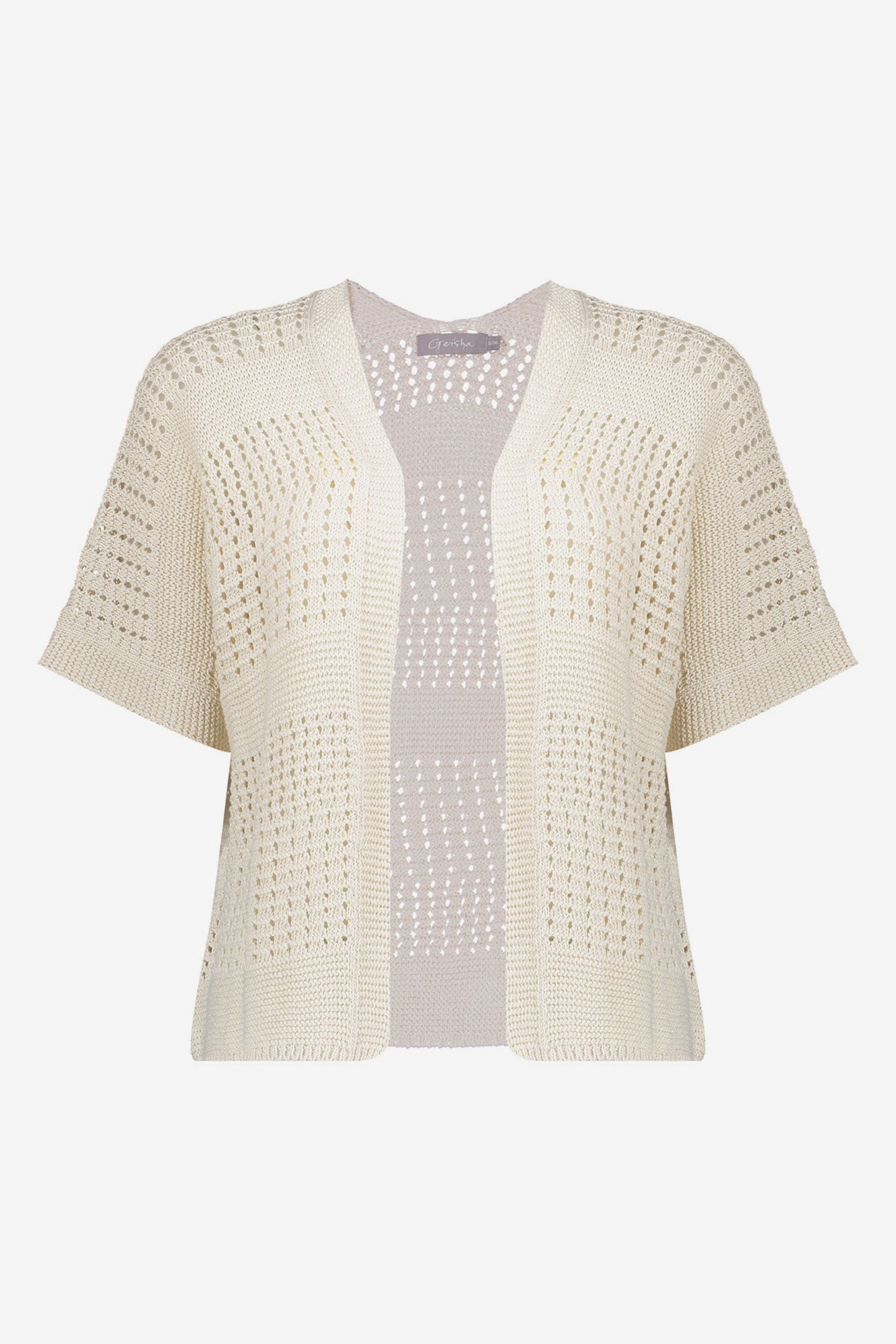 Geisha Gehäkelte Strickjacke mit offenem Fall