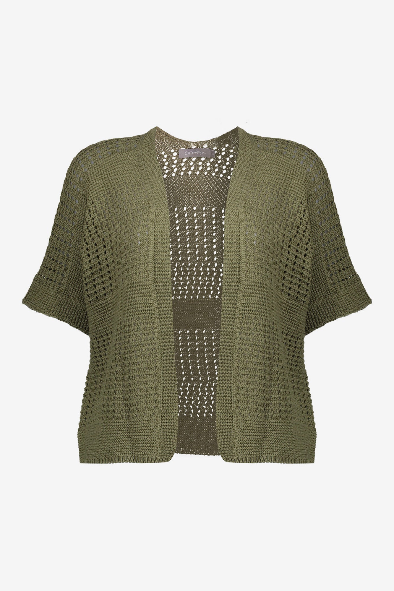 Geisha gehäkelte Strickjacke mit offenem Fall