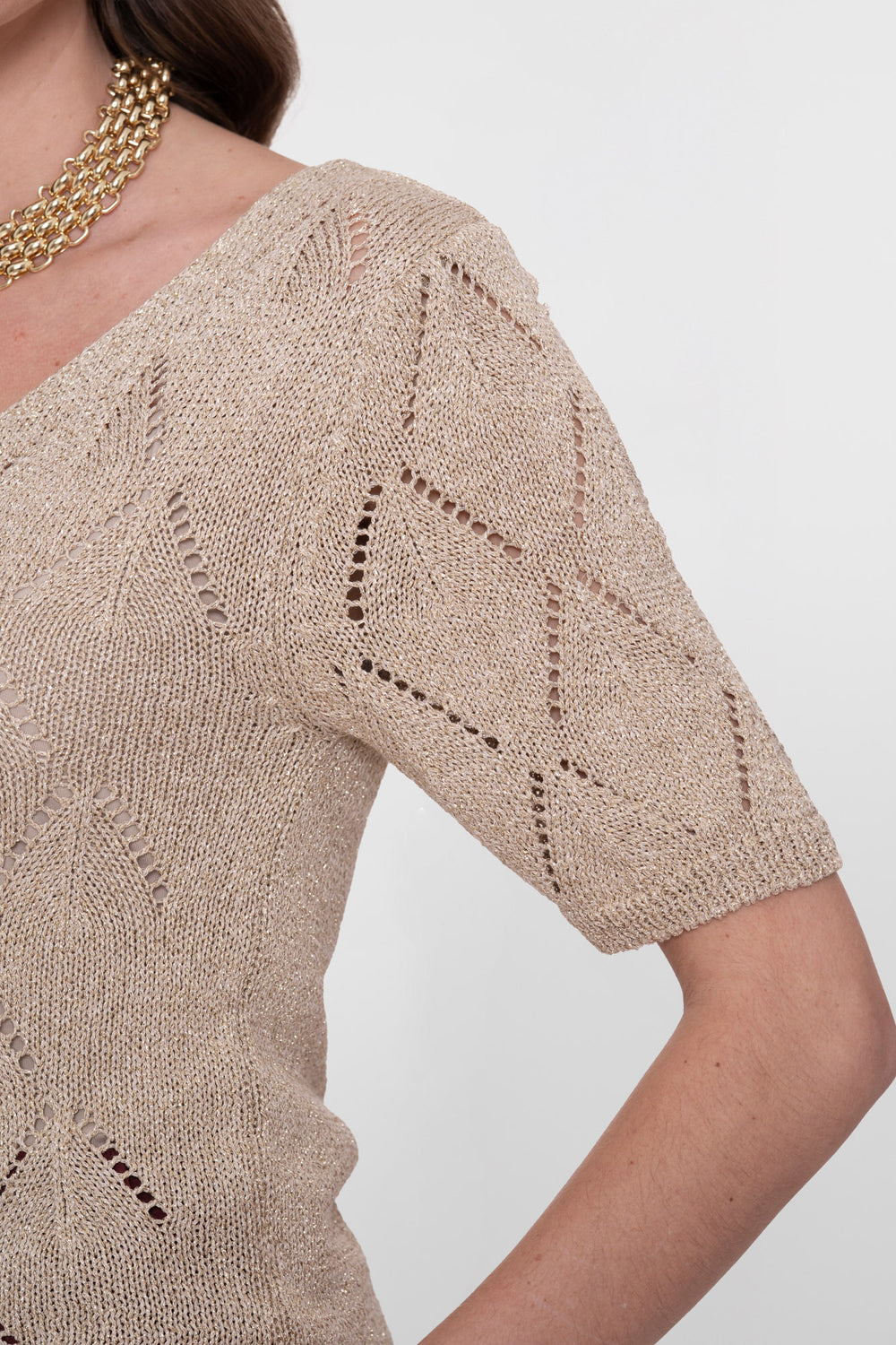 Geisha Goldenes Lurex-Top