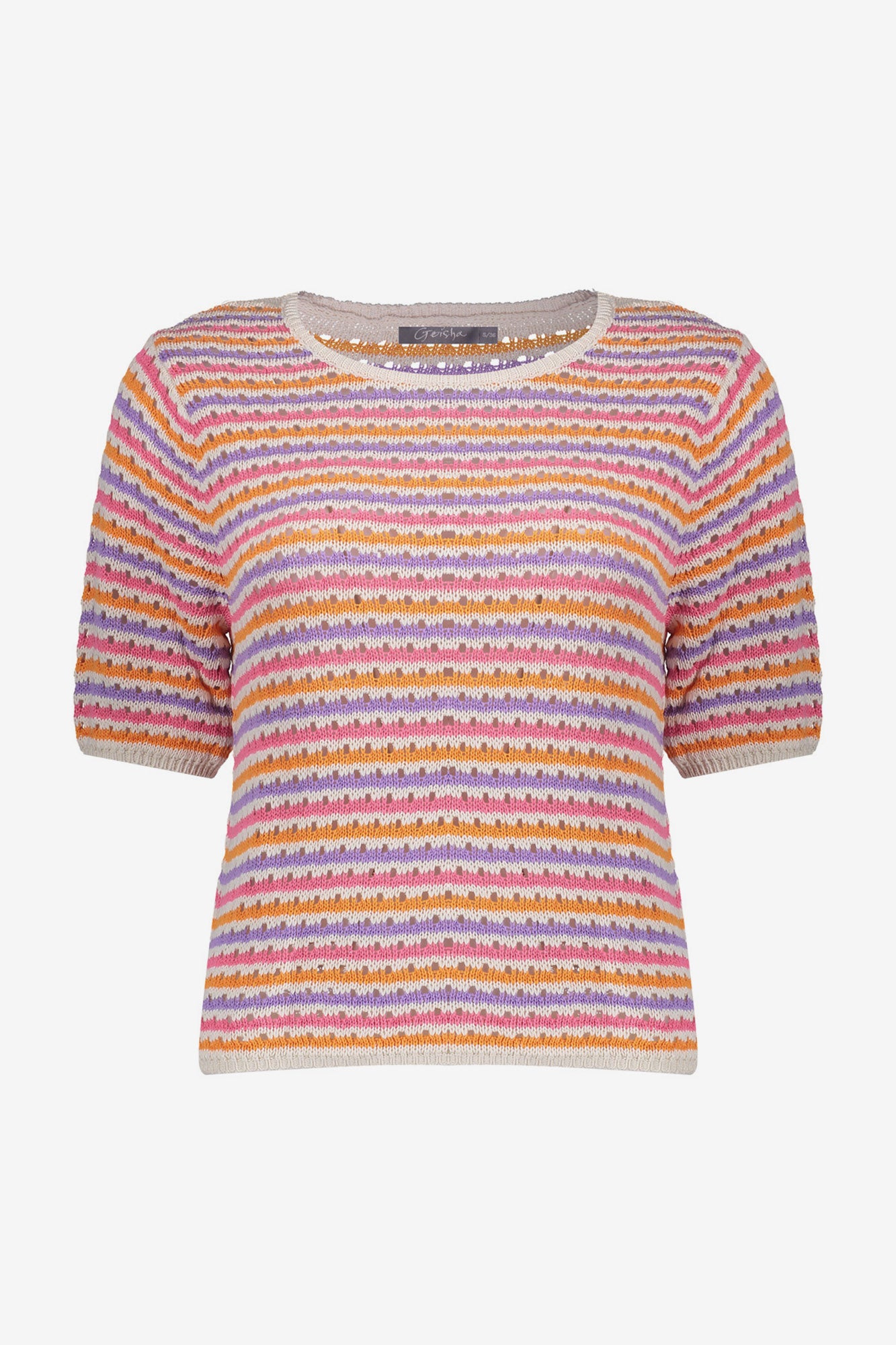 Geisha Farbiger Ajour-Pullover