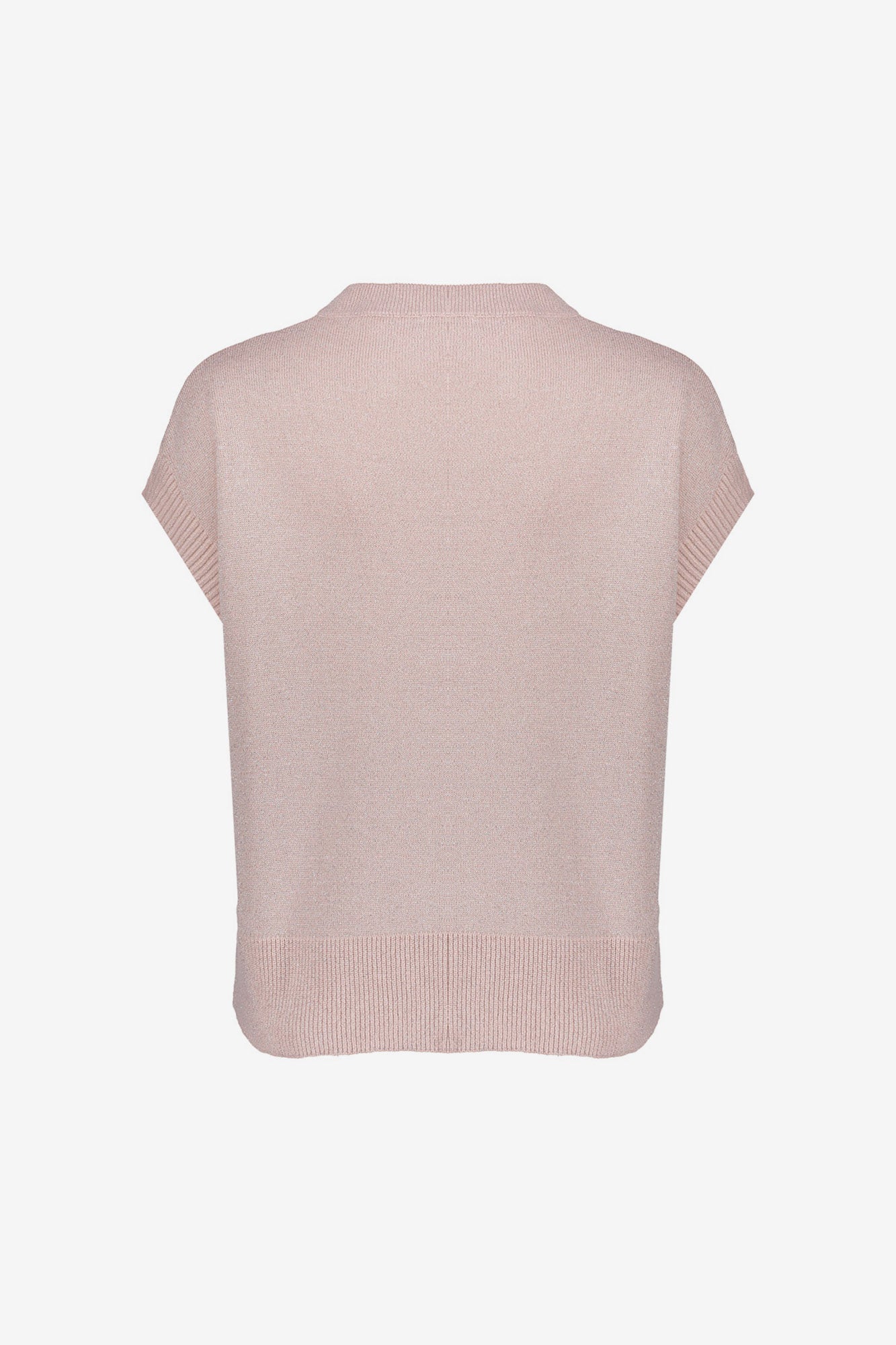 Geisha Top mit Lurex und Rundhalsausschnitt