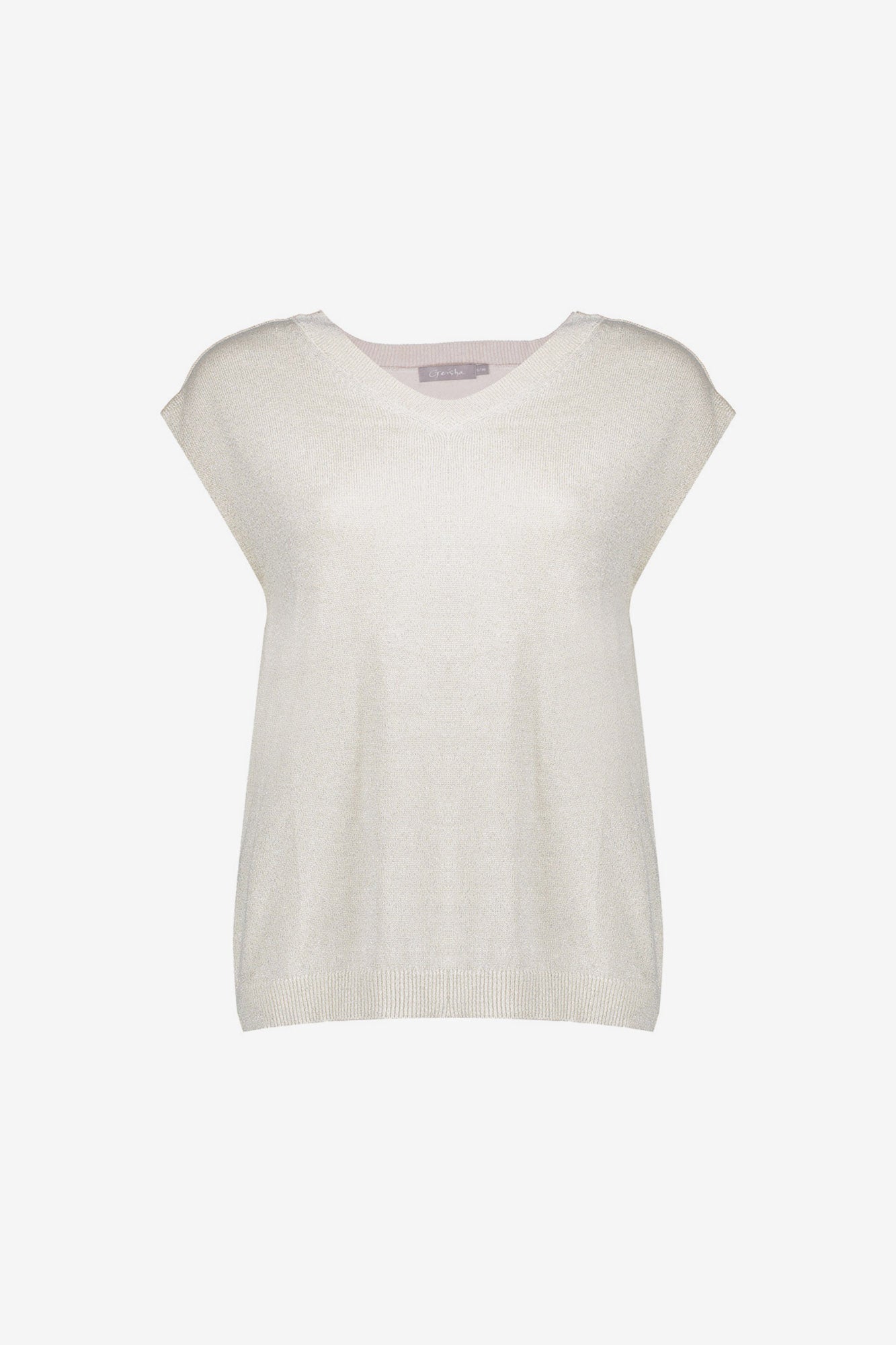 Geisha Lurex-Top mit V-Ausschnitt