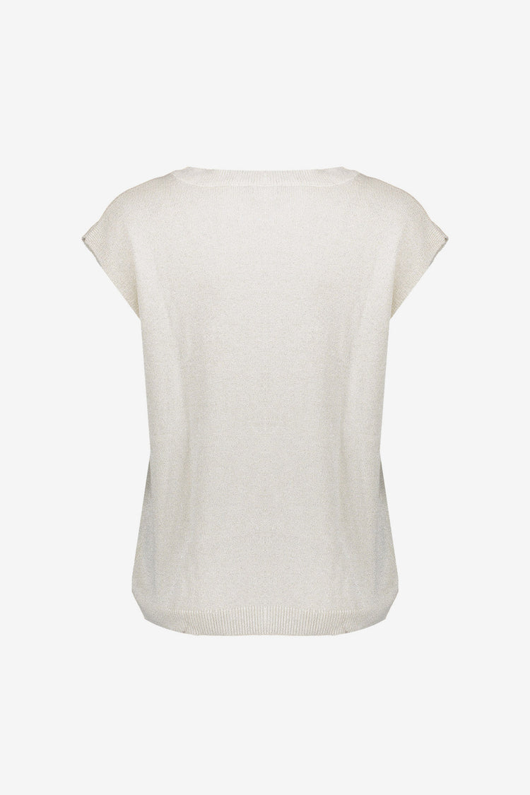 Geisha Lurex-Top mit V-Ausschnitt