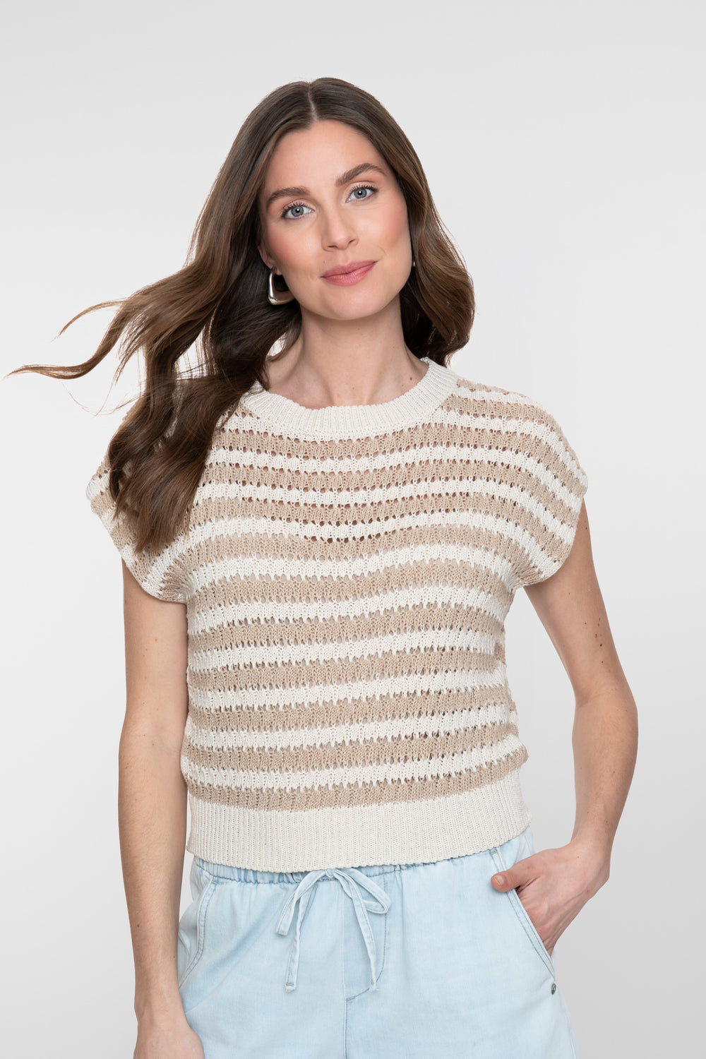 Geisha Pullover mit Streifenmuster