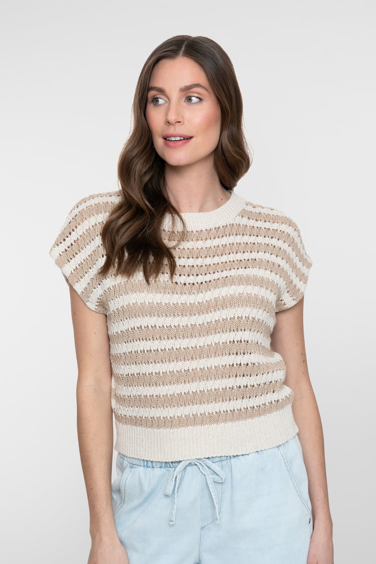 Geisha Pullover mit Streifenmuster