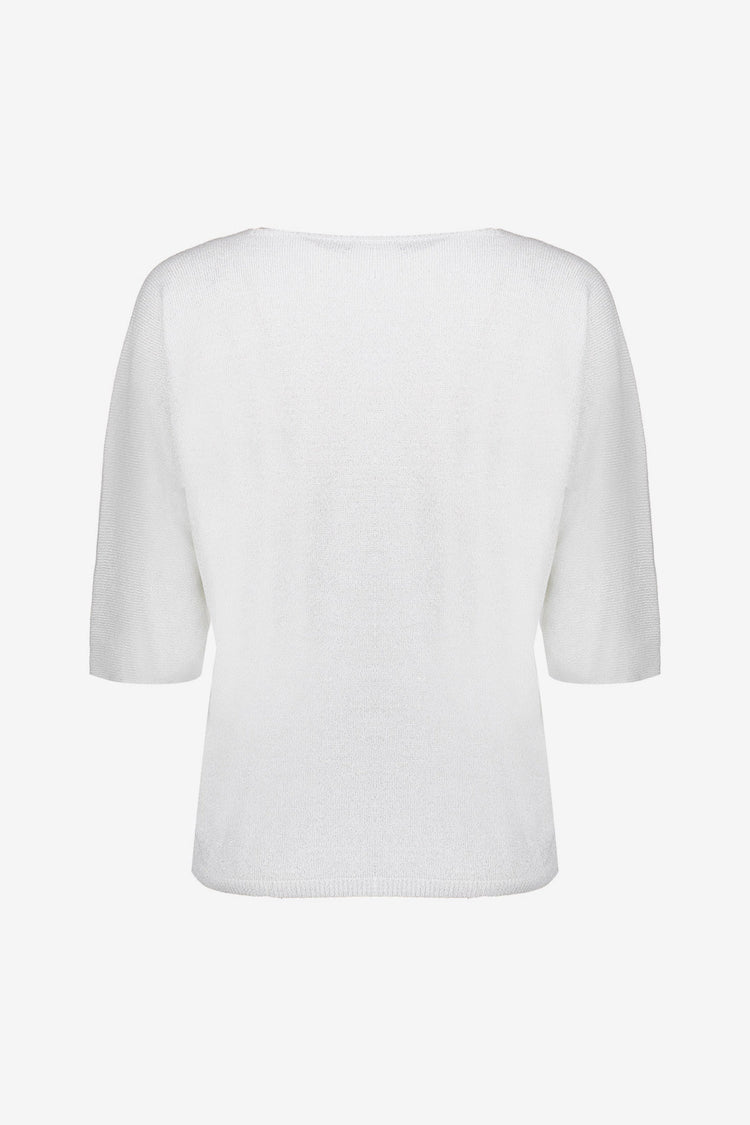 Geisha Pullover mit Lurexdetail und V-Ausschnitt