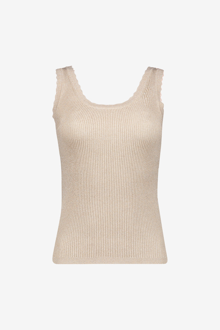 Geisha Rippstrick-Singlet mit Lurex