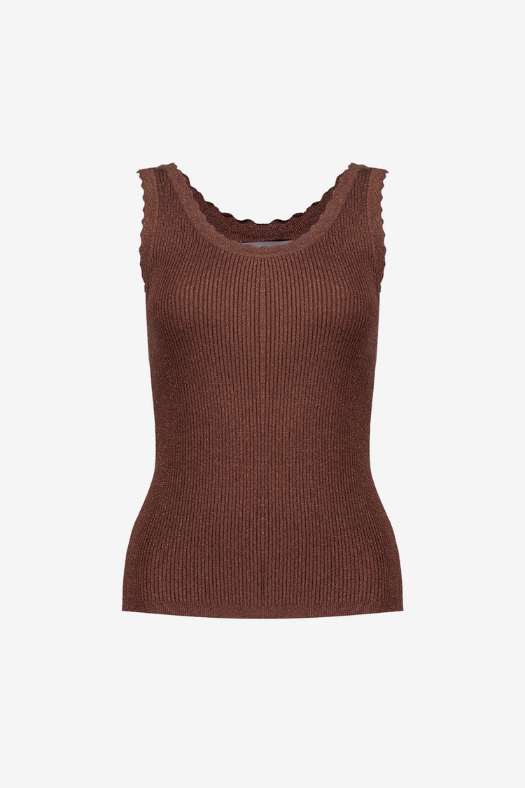 Geisha Rippstrick-Singlet mit Lurex
