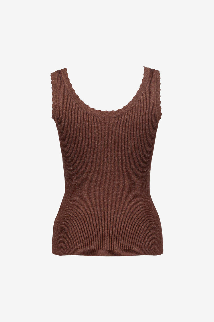 Geisha Rippstrick-Singlet mit Lurex