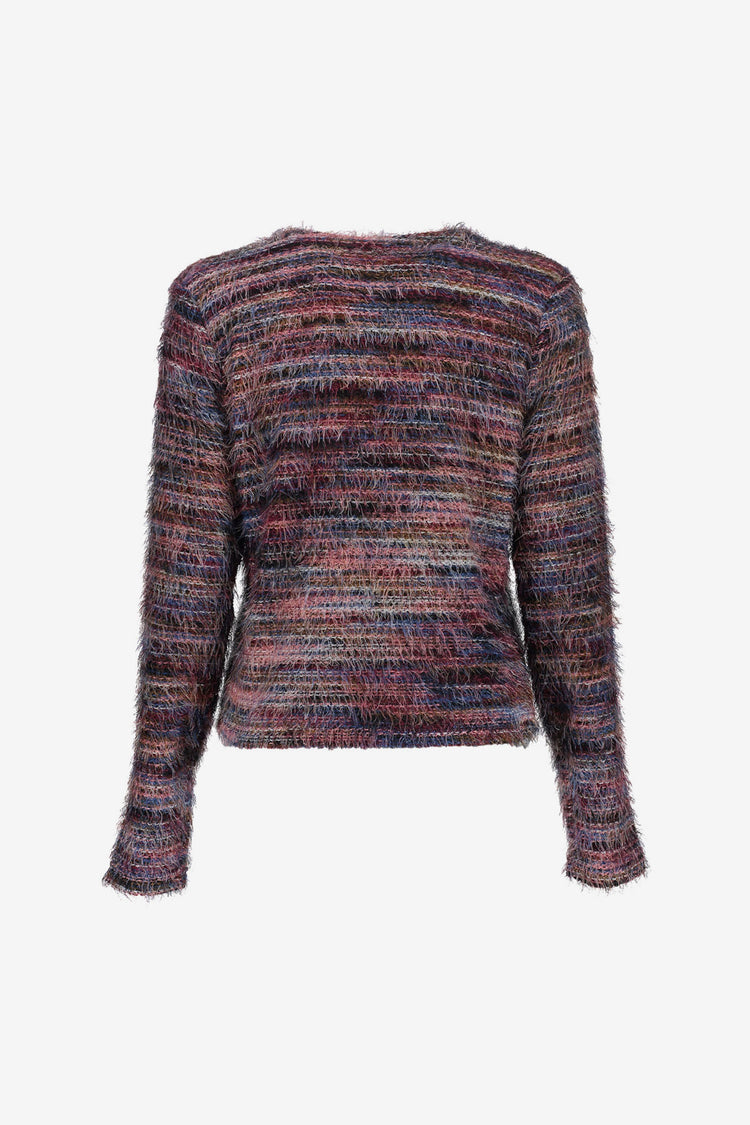 Geisha vest met meerkleurig dessin en zachte structuur