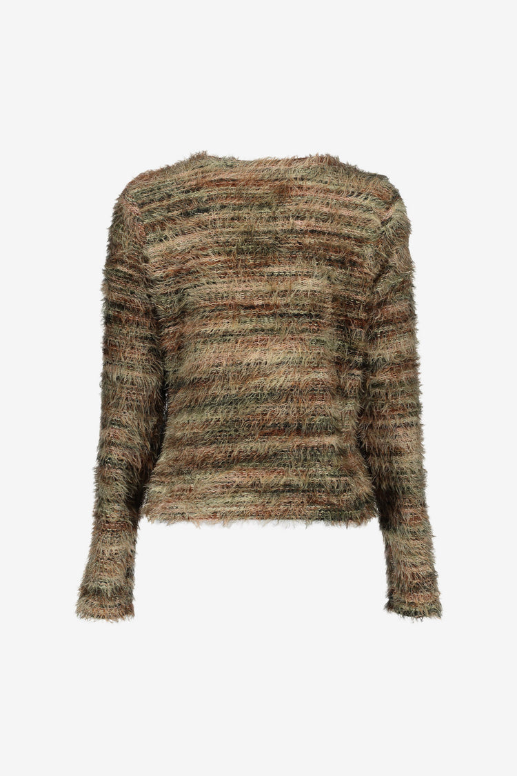 Geisha Strickjacke mit mehrfarbigem Dessin und weicher Struktur