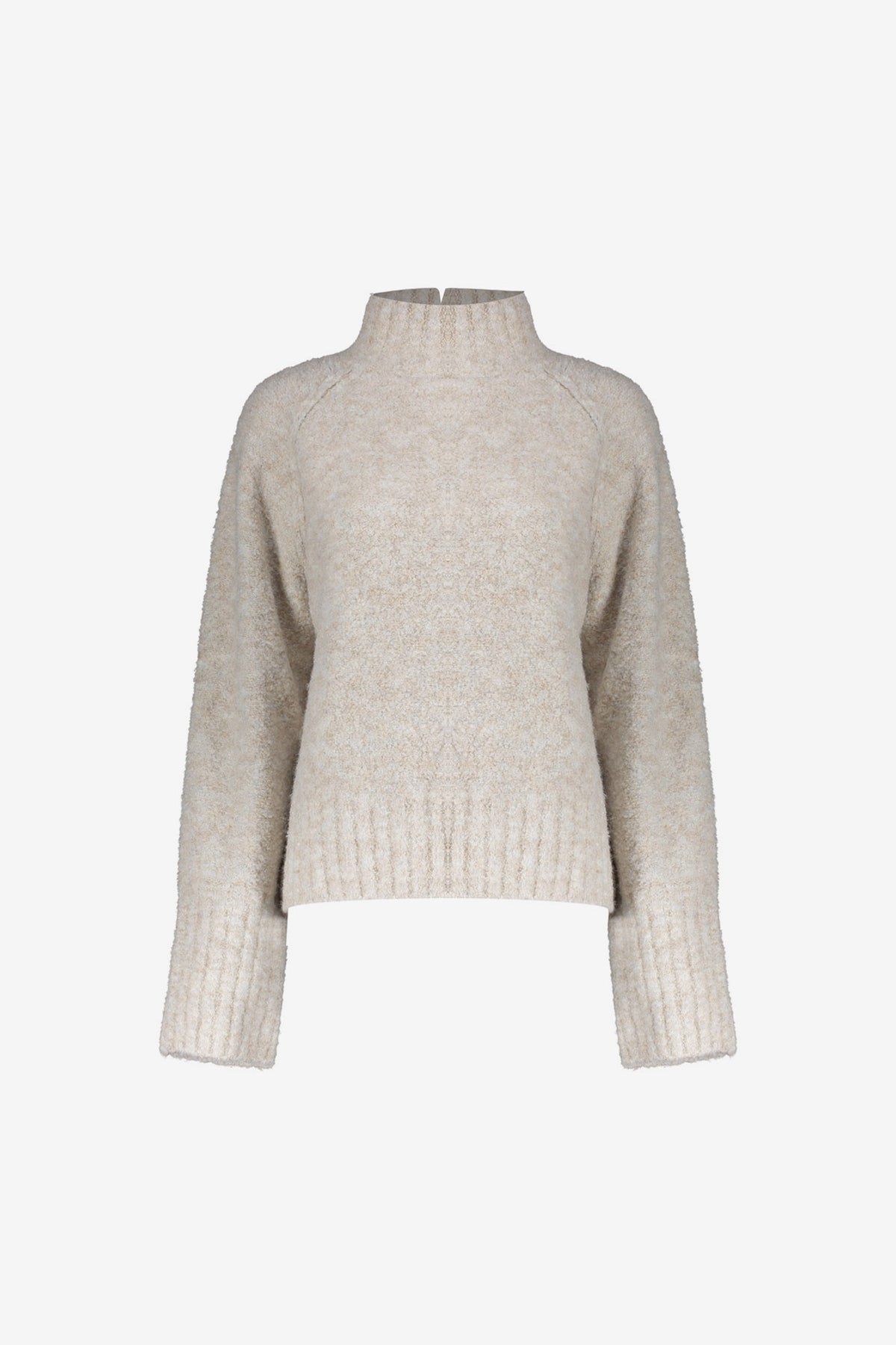 Geisha pullover met opstaande kraag en zachte structuur