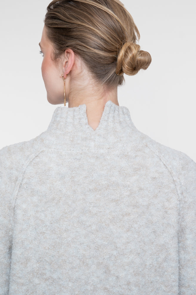 Geisha pullover met opstaande kraag en zachte structuur
