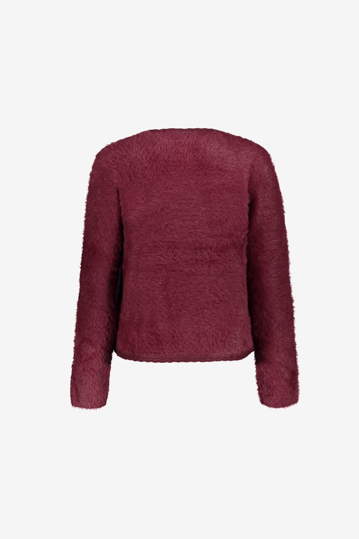 Geisha flauschige Strickjacke mit Zierknöpfen