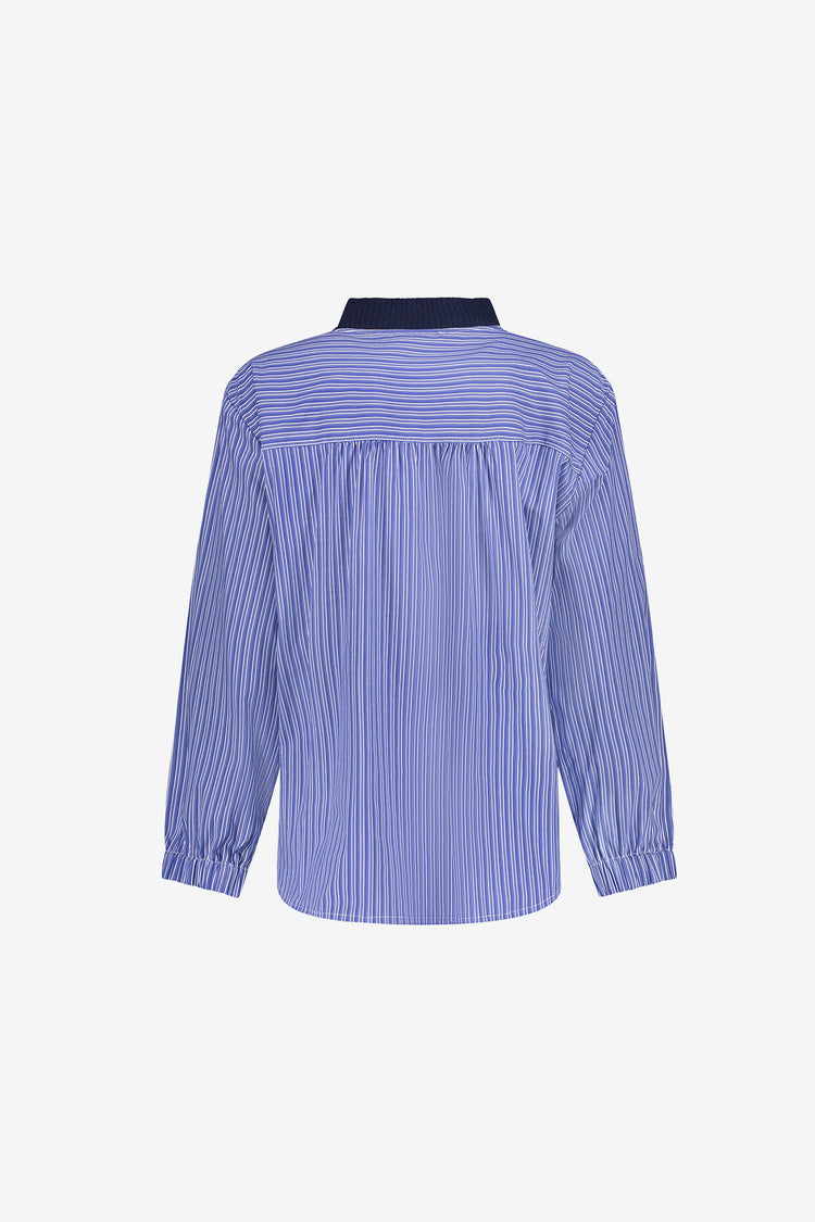 Geisha Strickpullover mit gestreiften Ärmeln und modernem Twist