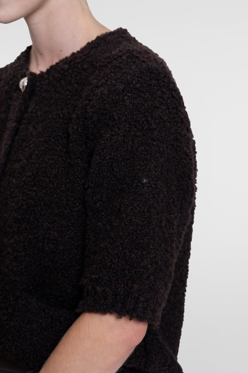 Geisha Damen Strickjacke mit Bouclé-Struktur und Zierknöpfen