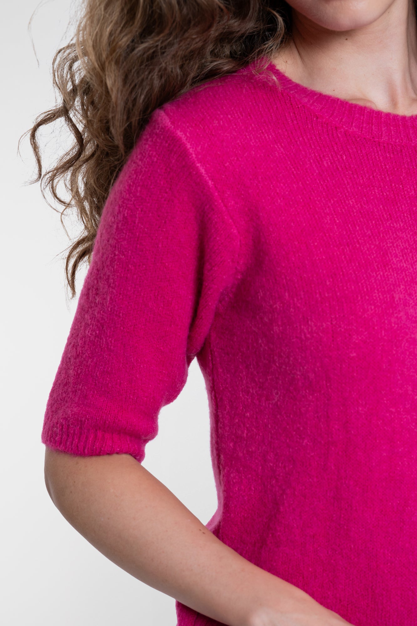 Geisha Feinstrickpullover mit halblangen Ärmeln