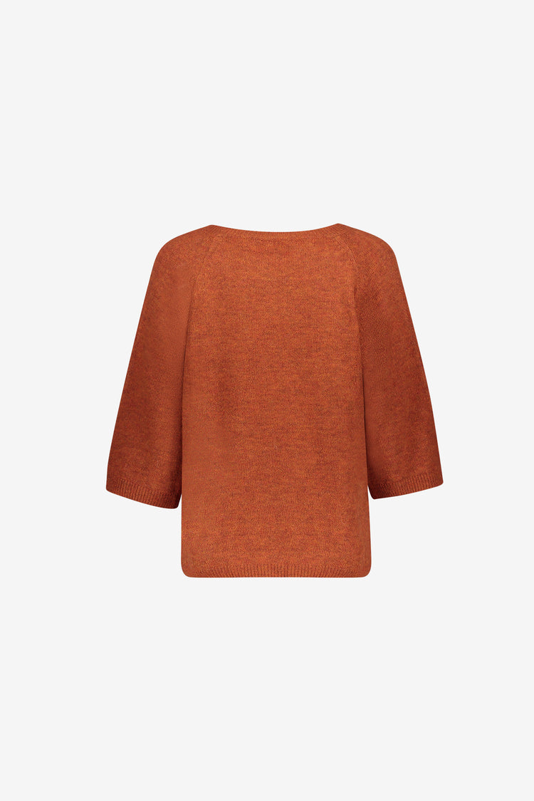 Geisha-Pullover mit 3/4-Ärmeln und lockerer Passform