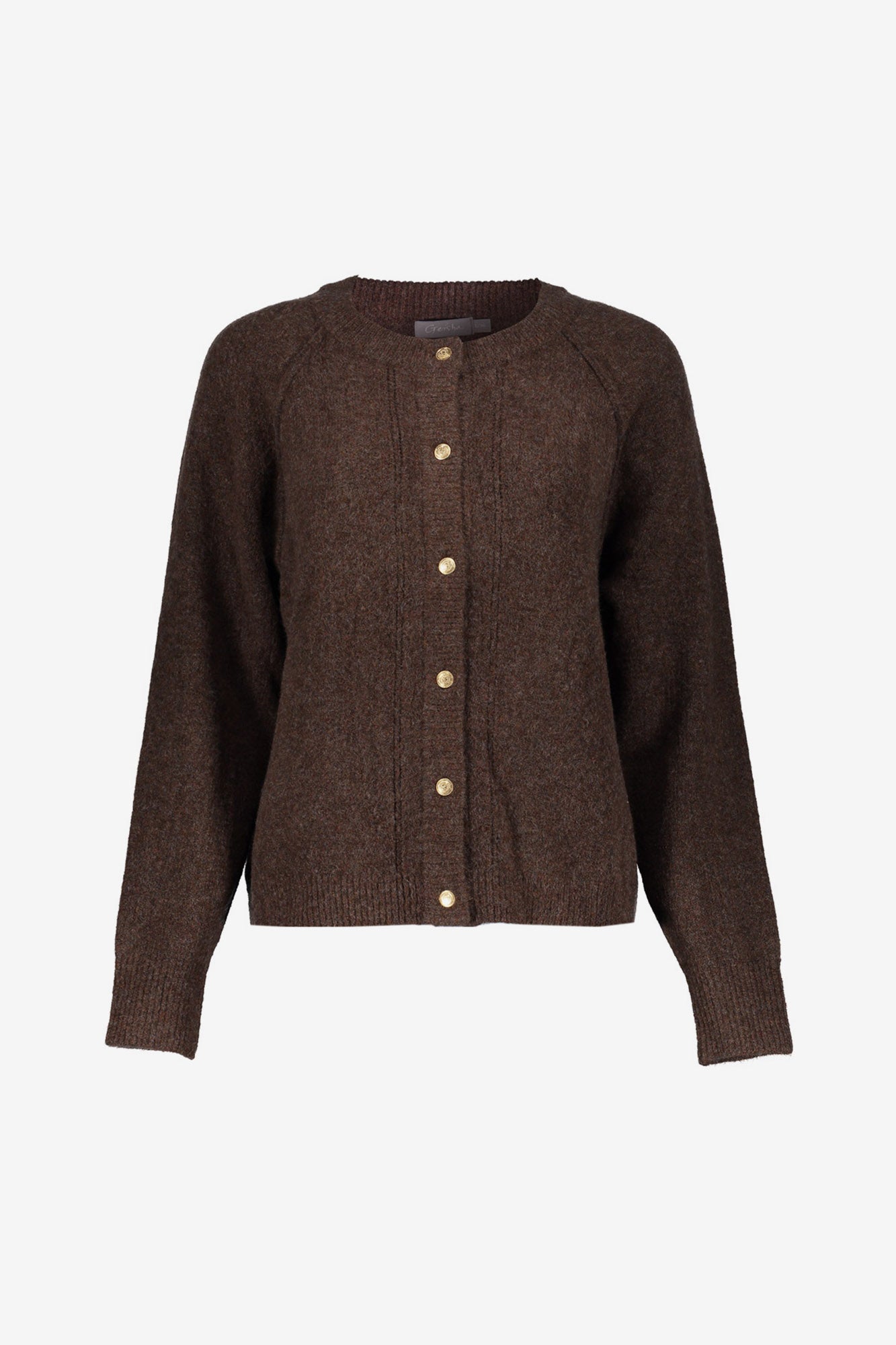 Geisha Damen Strickjacke mit goldfarbenen Knöpfen und gerader Passform