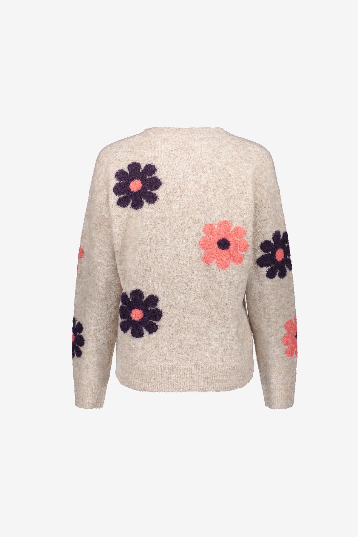 Geisha Damenpullover mit Blumenprint und Rundhalsausschnitt