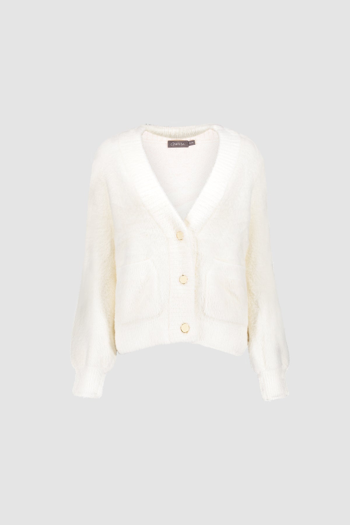 Geisha Damen Weiche Strickjacke mit Zierknöpfen