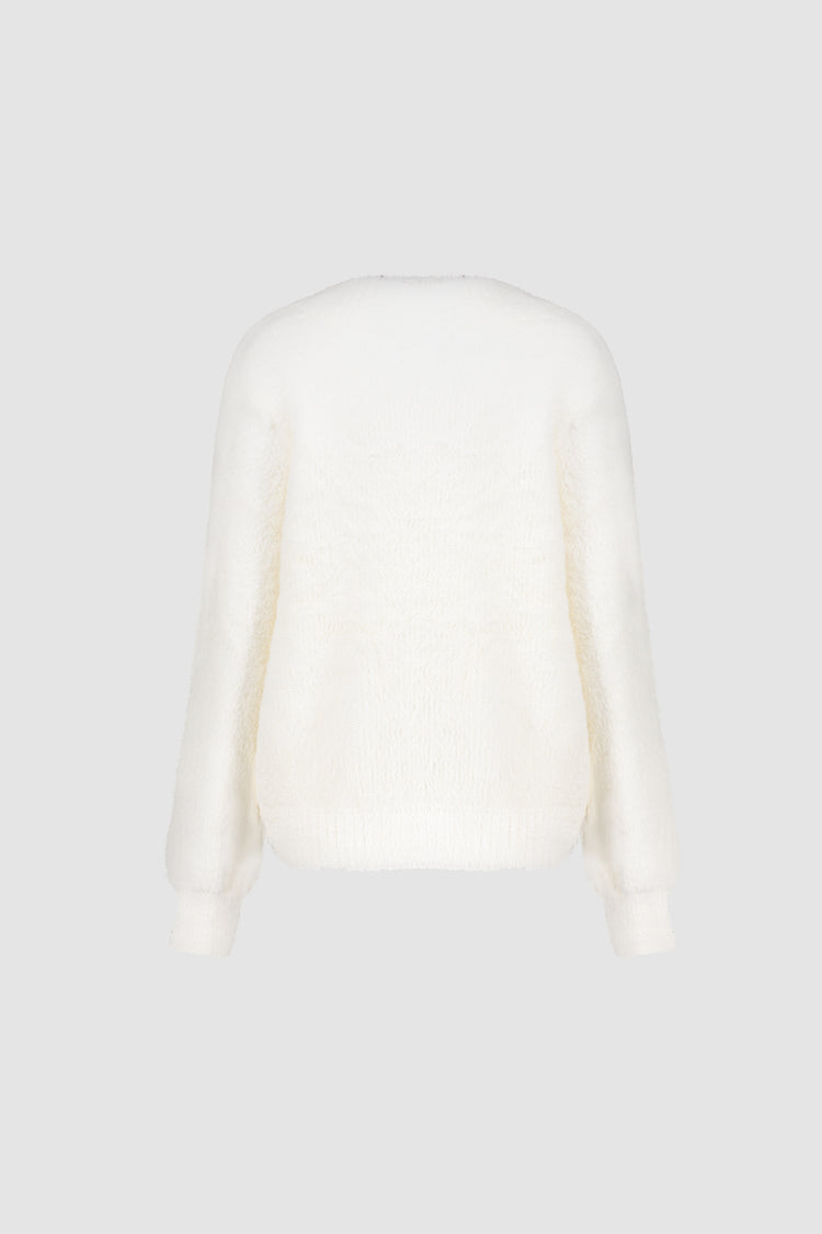 Geisha Damen Weiche Strickjacke mit Zierknöpfen
