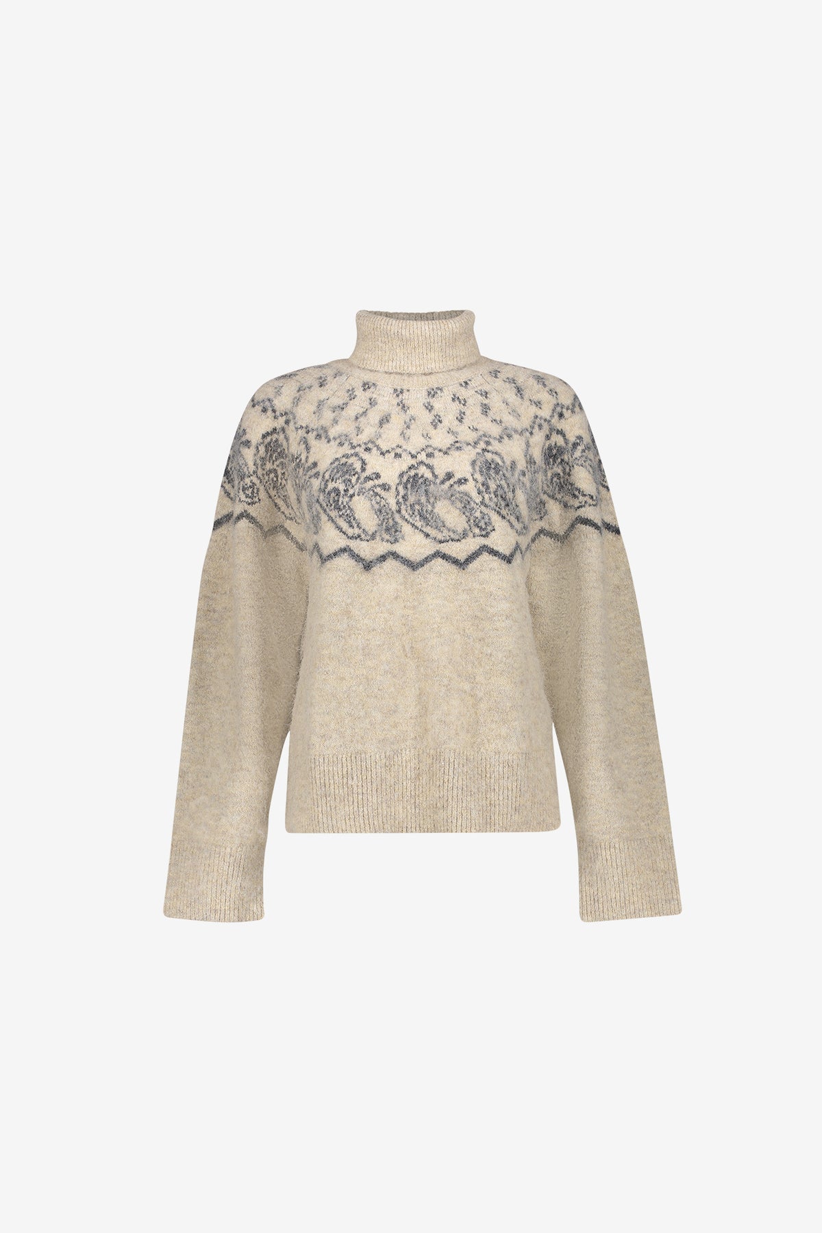 Geisha Damen Rollkragenpullover mit Nordic-Print und hohem Rollkragen