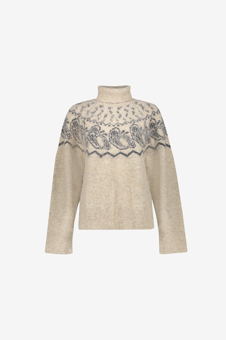 Geisha Damen Rollkragenpullover mit Nordic-Print und hohem Rollkragen
