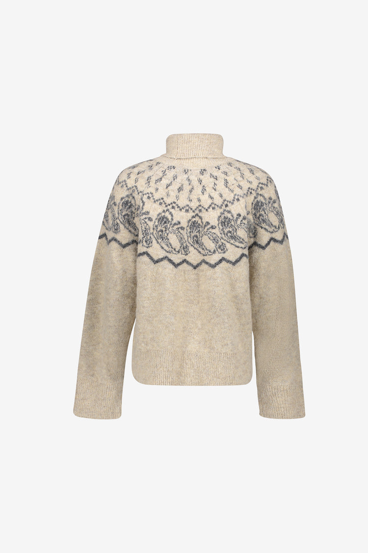 Geisha Damen Rollkragenpullover mit Nordic-Print und hohem Rollkragen