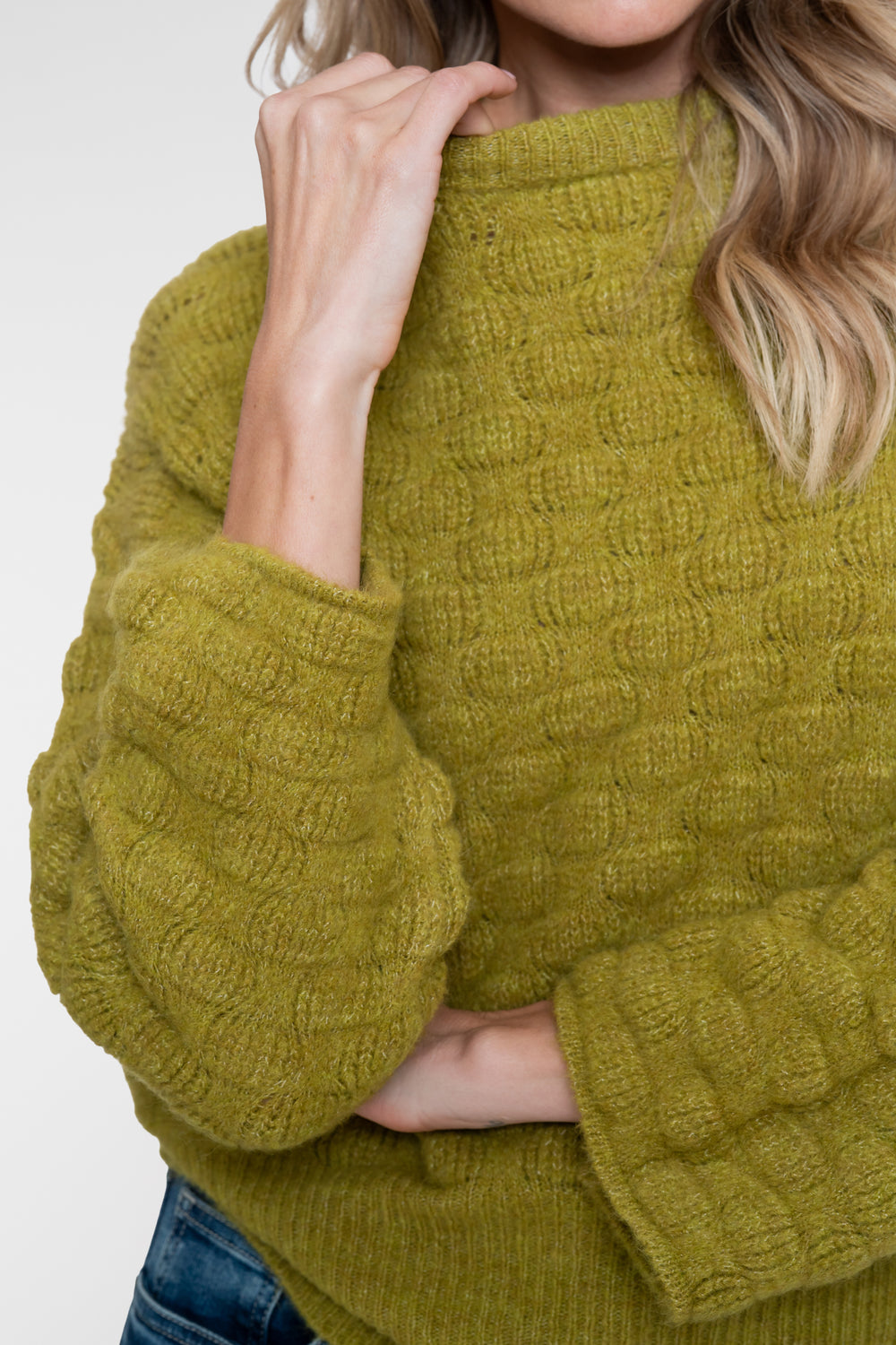 Geisha Damen Strickpullover mit gewelltem Ajourmuster