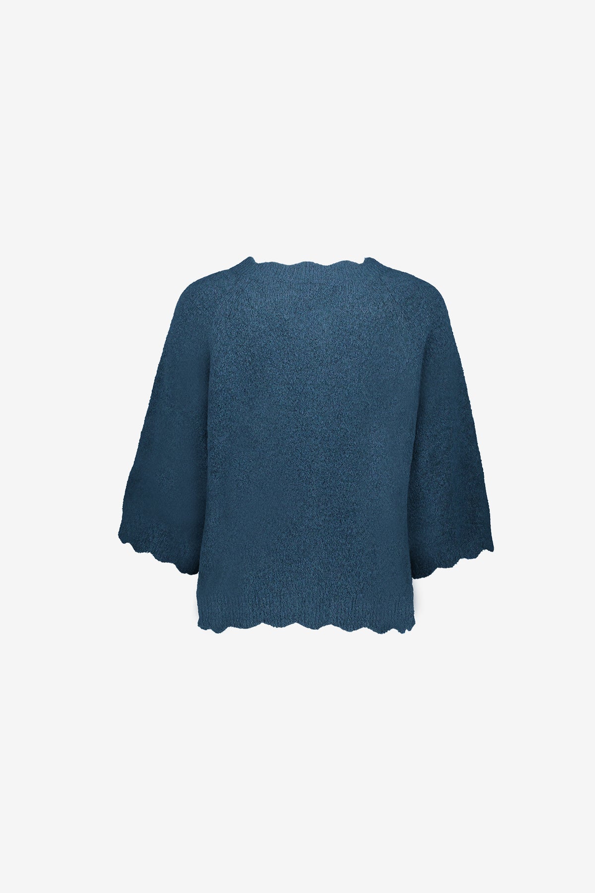 Geisha Damen Strickjacke mit kurzen Ärmeln und gewellten Details