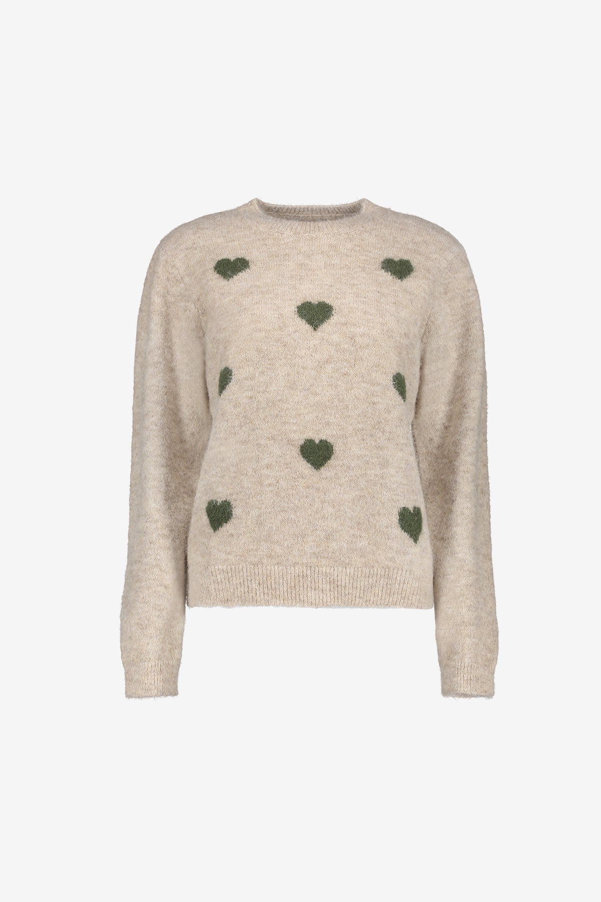 Geisha Damen Pullover mit Herzmotiv und Rundhalsausschnitt