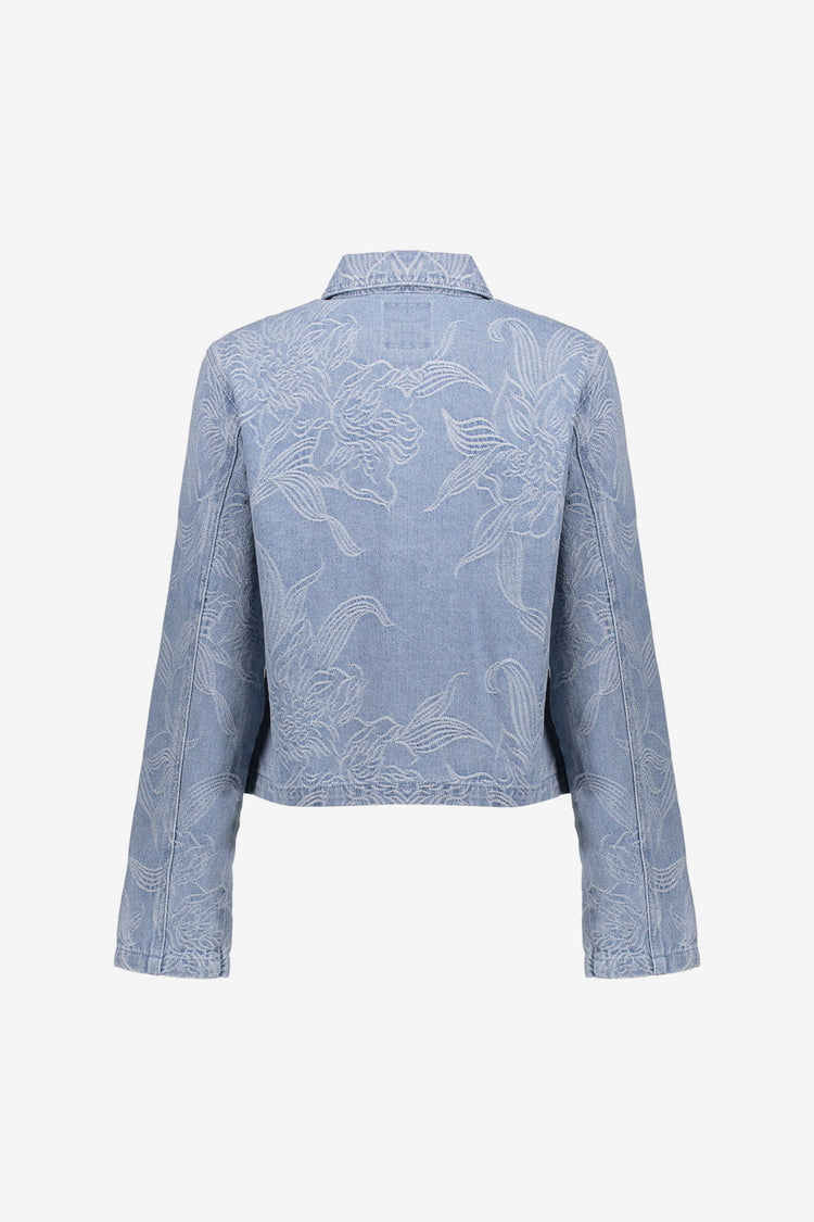 Geisha Jacke mit Jacquard und Blumenmuster