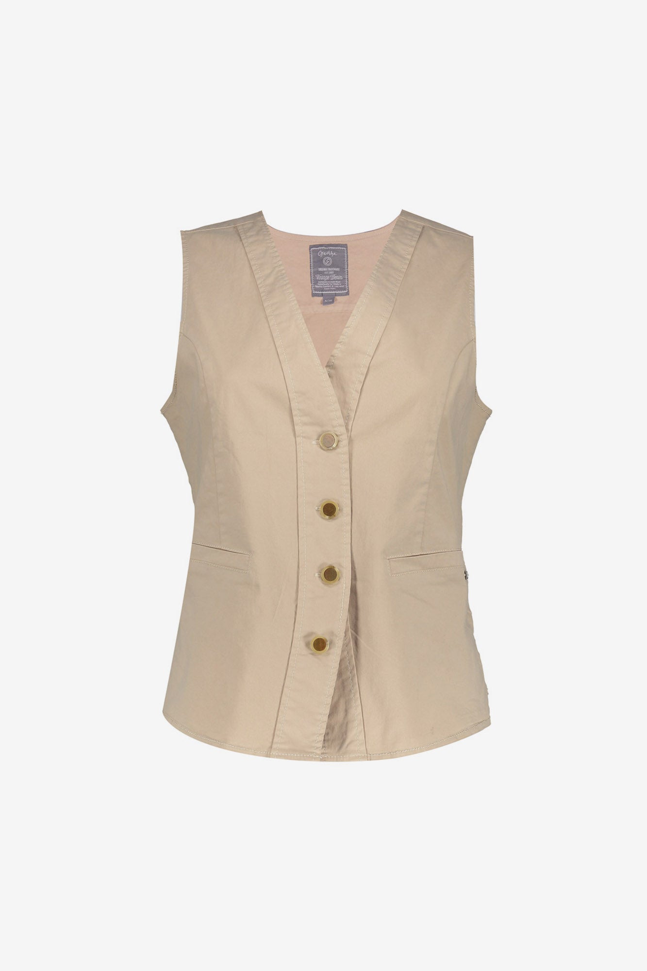Geisha Sandfarbene Tailored-Weste