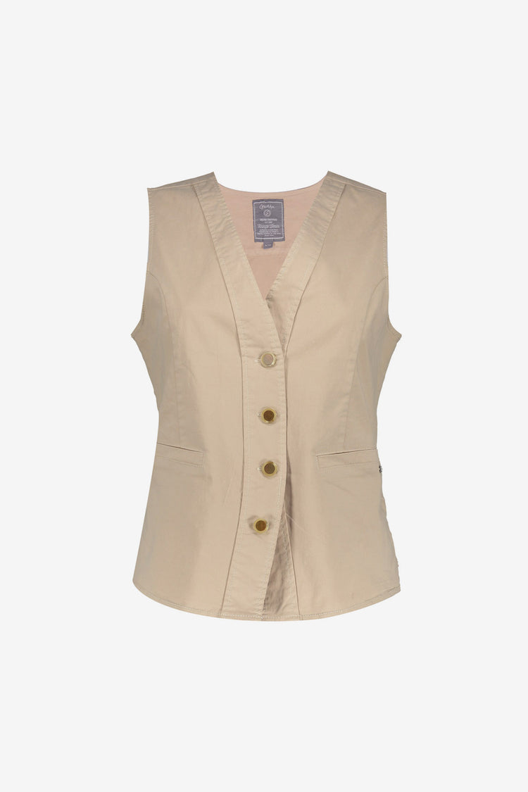 Geisha Sandfarbene Tailored-Weste
