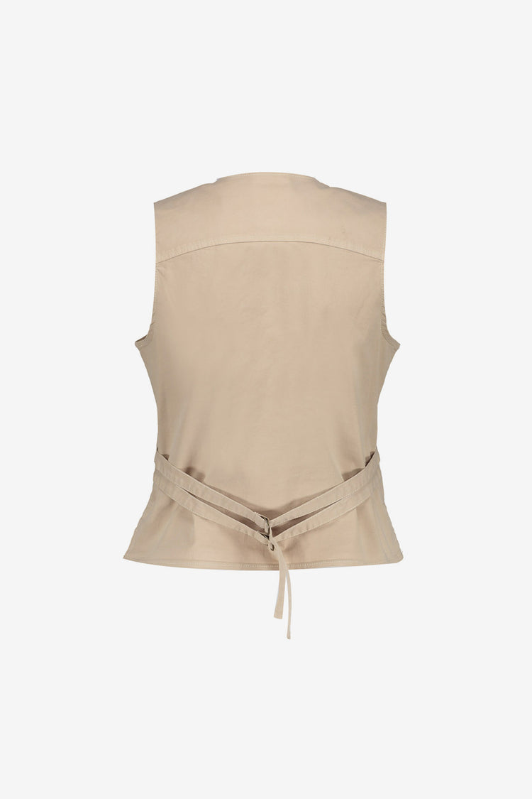 Geisha Sandfarbene Tailored-Weste
