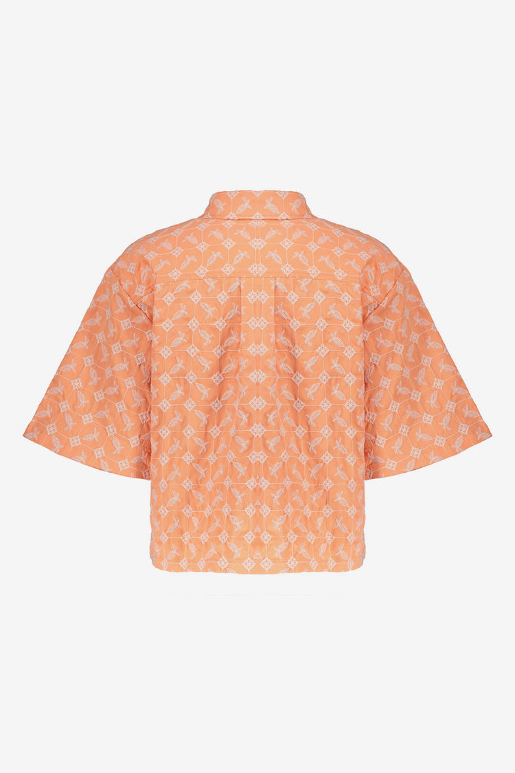 Geisha Stickerei-Bluse Co-Ord