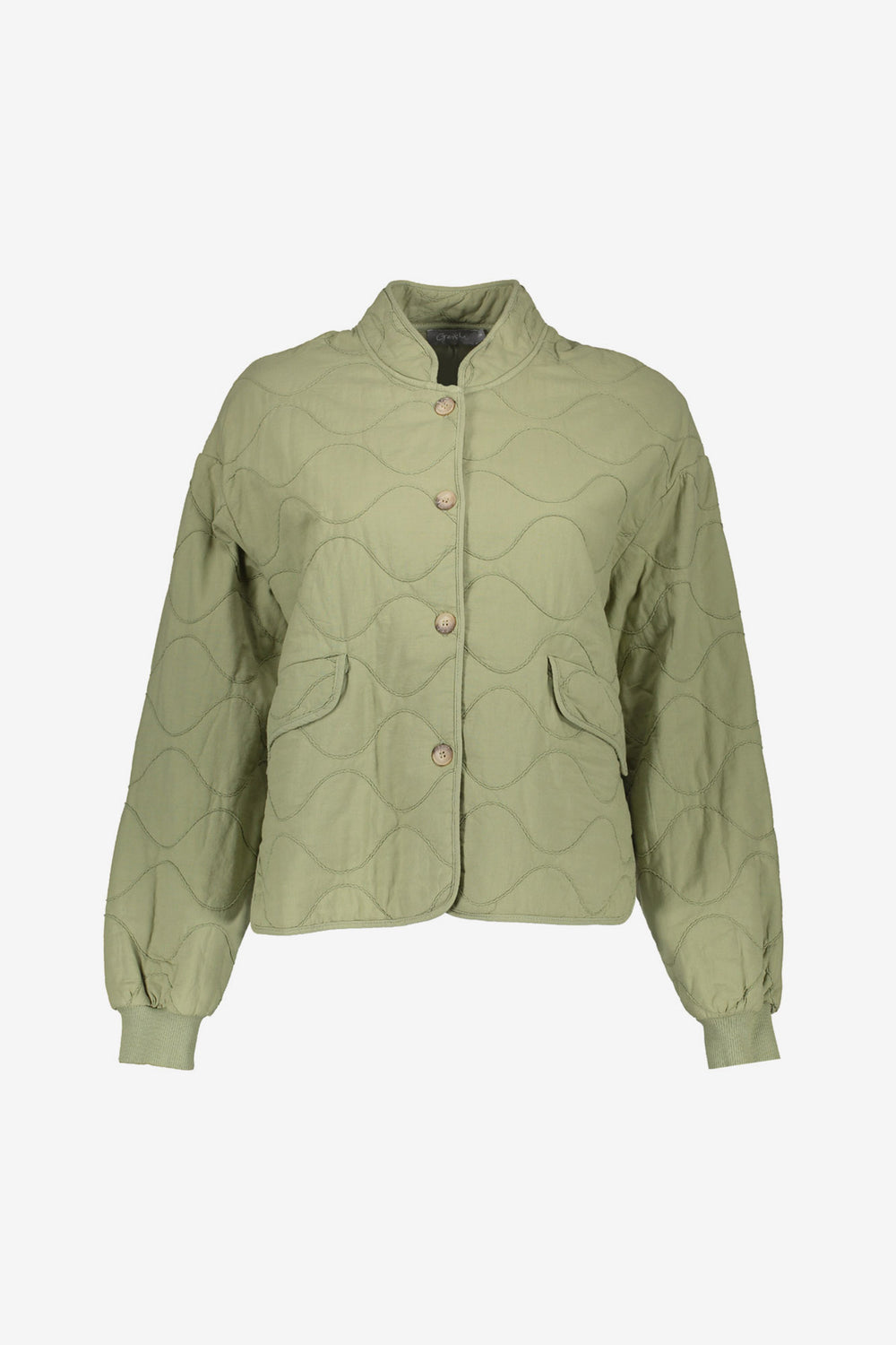 Geisha gesteppte Jacke mit Wellenmuster